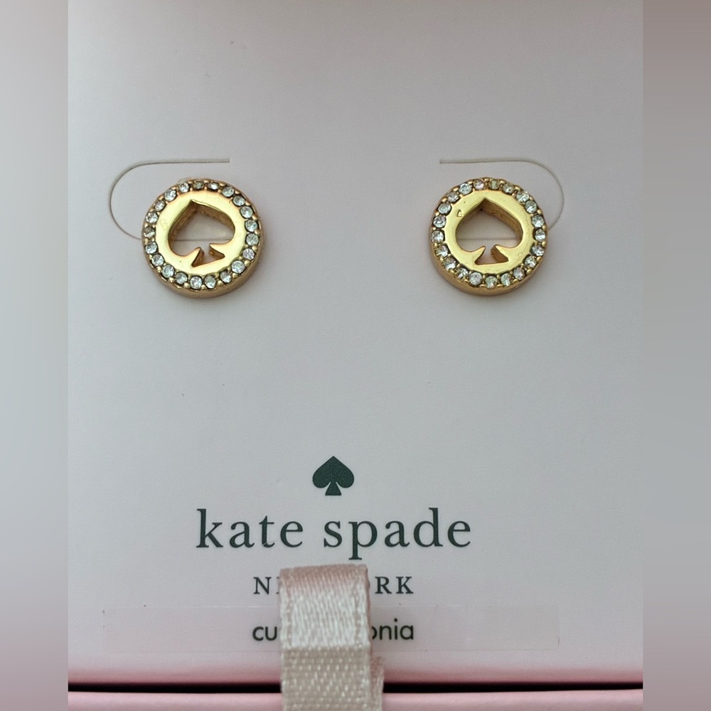 Kate Spade Spot The Spade Pavé Halo stud earrings